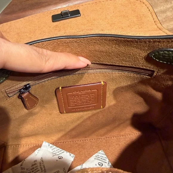 Coach Olive Green Emery Top Handle Satchel - Picture 12 of 15